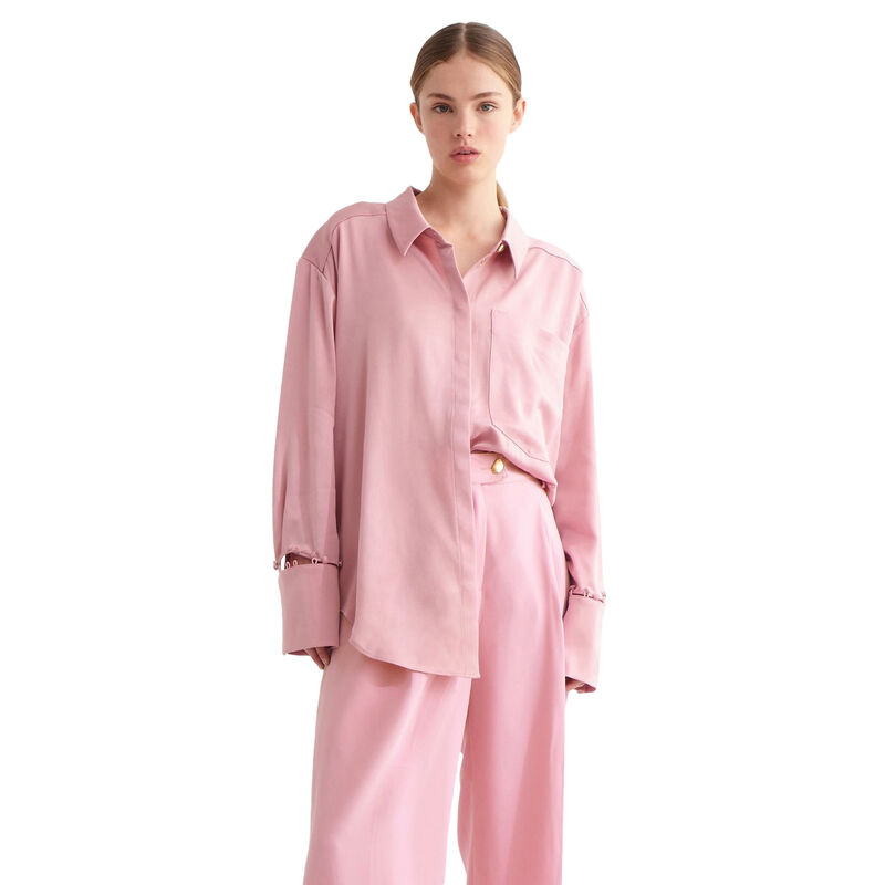 Aje Riddle Buttoned Crepe Shirt image number 0